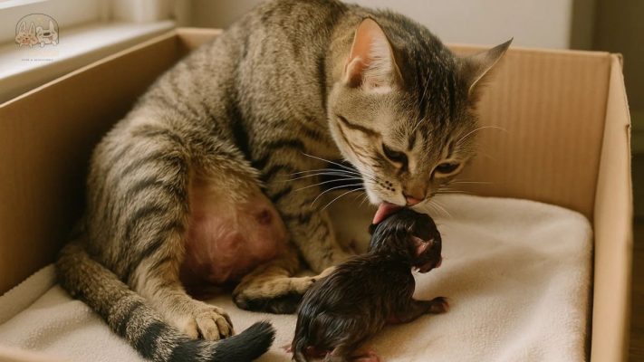cách đỡ đẻ cho mèo mẹ